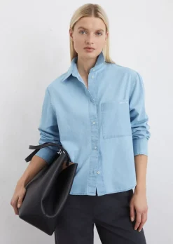 Crop-Bluse relaxed mit TENCEL™ Lyocell