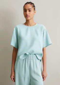 Crop-Blusenshirt relaxed aus TENCEL™ Lyocell