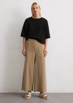 Culotte wide cropped aus TENCEL™ Lyocell-Leinen-Mix
