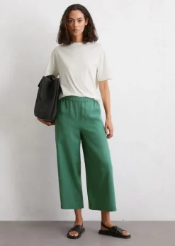 Culotte wide cropped aus TENCEL™ Lyocell-Leinen-Mix