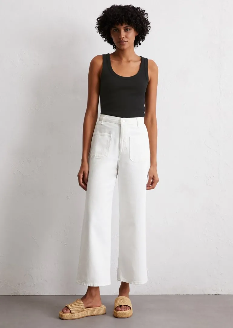 Culotte-Jeans Model Tolva wide aus Organic Cotton-Lyocell-Mix