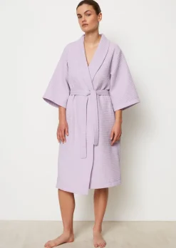 Damen-Bademantel Model Essential aus Waffel-Piqué