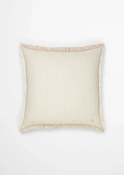Dekokissen Model Fine Stripe aus Bio-Baumwolle und Leinen