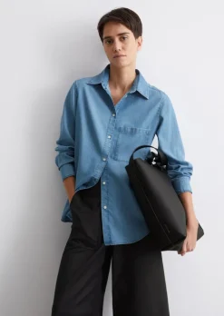 Denim Bluse regular mit TENCEL™ Lyocell
