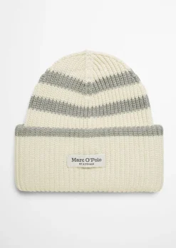 DfC Gestreifte Strickmütze aus Bio-Baumwolle