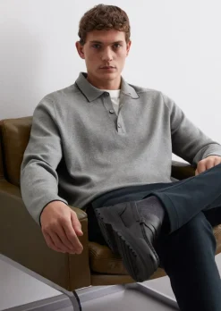 DfC Pullover regular im Polo-Stil aus Bio-Baumwolle