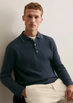 DfC Pullover regular im Polo-Stil aus Bio-Baumwolle