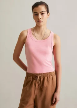 DfC Ripp-Tanktop slim aus Bio-Baumwoll-Stretchjersey