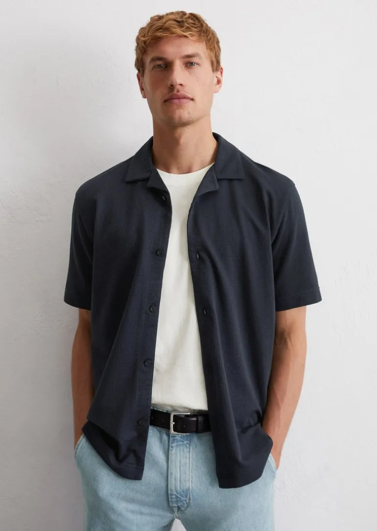 DfC Seersucker-Jerseyshirt regular aus Bio-Baumwoll-Mix