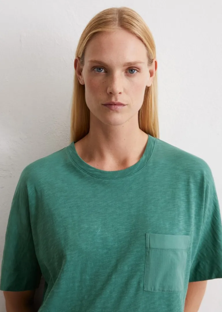 DfC T-Shirt loose mit gewebter Brusttasche