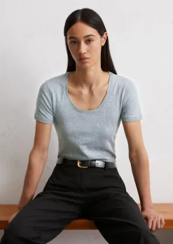 DfC T-Shirt regular mit getwistetem Ausschnitt