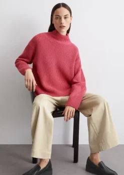 DfC Turtleneck-Strickpullover loose aus Heavy Weight Cotton