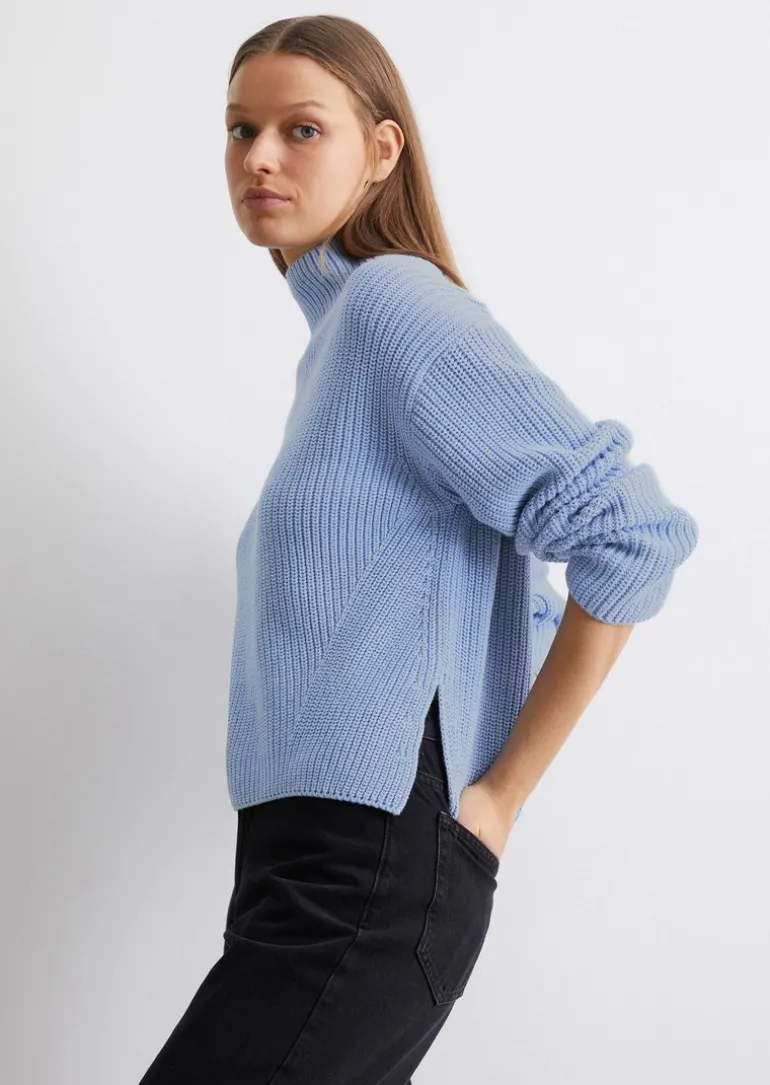 DfC Turtleneck-Strickpullover loose aus Heavy Weight Cotton