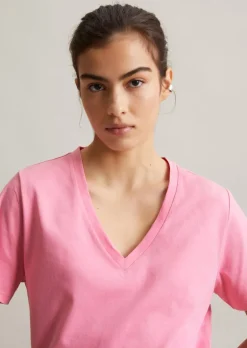 DfC V-Neck-T-Shirt relaxed aus Organic Cotton Single Jerey