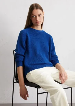 DfC-Rundhals-Strickpullover loose aus Heavy-Weight-Organic-Cotton