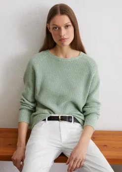 DfC-Rundhals-Strickpullover loose aus Heavy-Weight-Organic-Cotton