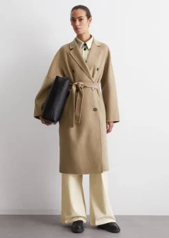 Doppelreiher-Mantel relaxed aus Doubleface-Wolle-Mix