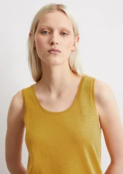 Feinstrick-Top slim aus Organic Cotton-Leinen-Mix