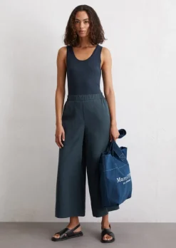 Feinstrick-Top slim aus Organic Cotton-Leinen-Mix