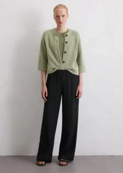 Fließende Wide Leg Pants aus Viskose-Twill
