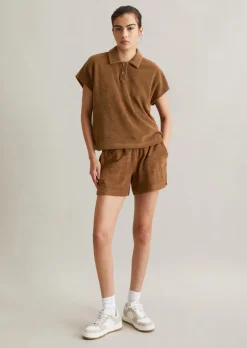 Frottee-Poloshirt wide aus softem Organic Cotton