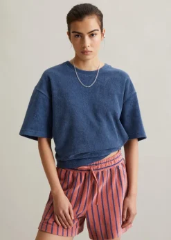 Frottee-T-Shirt relaxed aus reiner Bio-Baumwolle