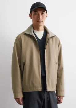 Gefütterte Jacke regular aus wasserabweisendem Micro-Twill