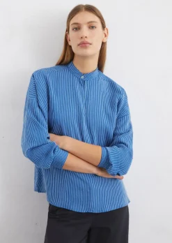 Gestreifte Bluse relaxed mit LENZING™ ECOVERO™