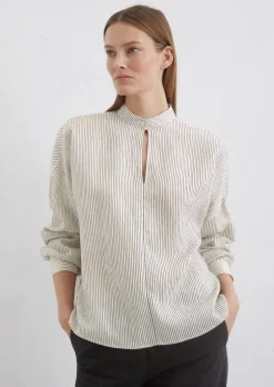 Gestreifte Bluse relaxed mit LENZING™ ECOVERO™