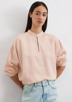 Gestreifte Bluse relaxed mit LENZING™ ECOVERO™