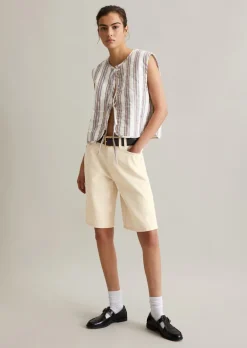 Gestreifte Weste regular aus reinem Organic Cotton