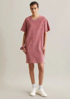 Gestreiftes Frottee-Kleid relaxed aus softem Organic Cotton