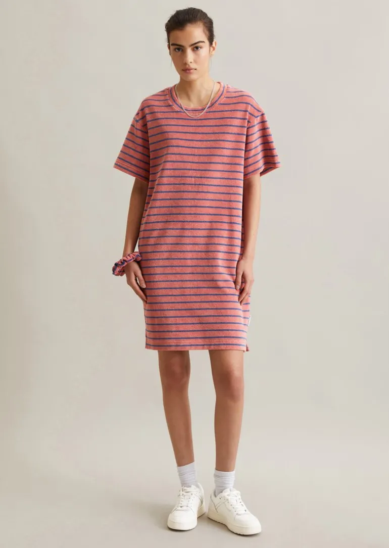 Gestreiftes Frottee-Kleid relaxed aus softem Organic Cotton