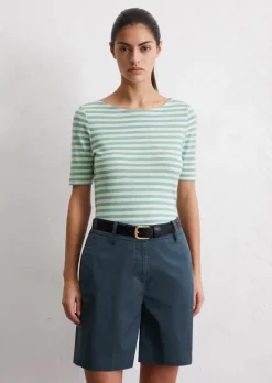 Gestreiftes T-Shirt slim aus Organic Cotton-Jersey