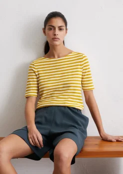 Gestreiftes T-Shirt slim aus Organic Cotton-Jersey