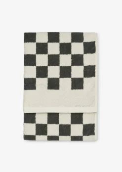 Gästehandtuch Model Checker mit Jacquard-Karomuster