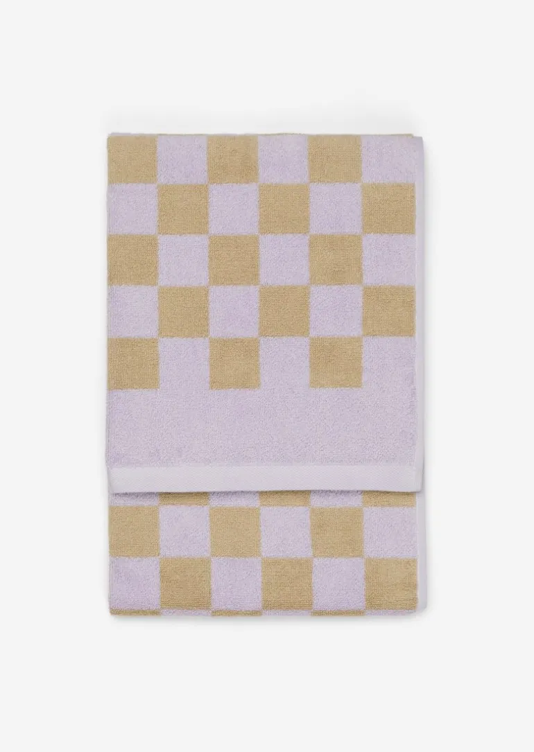 Gästehandtuch Model Checker mit Jacquard-Karomuster