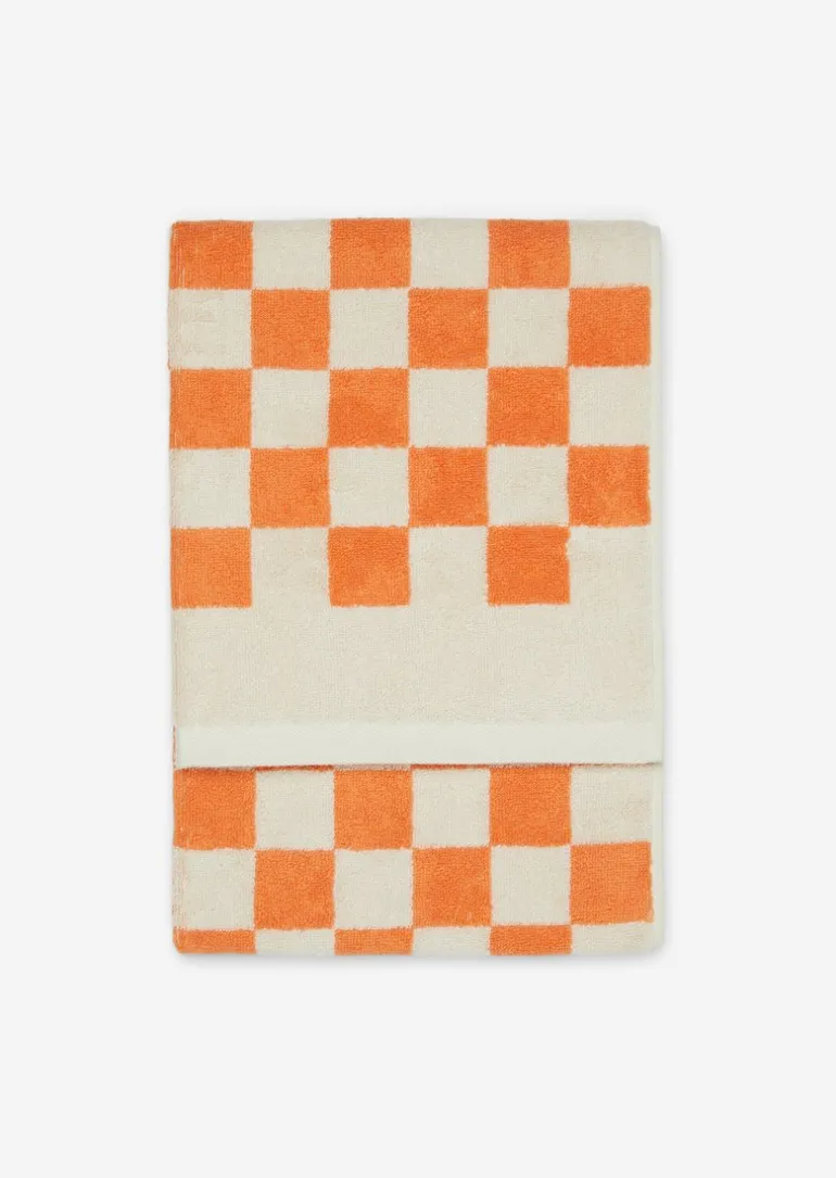 Gästehandtuch Model Checker mit Jacquard-Karomuster