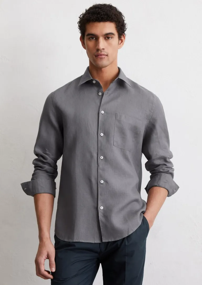 Hemd regular aus reinem Leinen