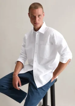 Hemd regular mit feiner Crinkle-Struktur