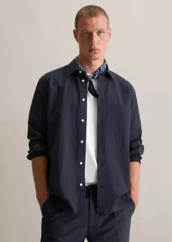 Hemd regular mit feiner Crinkle-Struktur