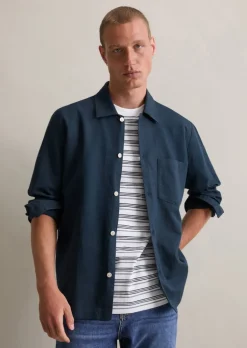 Hemd relaxed aus Leinen und Bio-Baumwolle