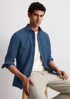 Hemd shaped aus leichtem Bio-Baumwoll-Chambray