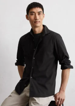 Hemd shaped aus Stretch-Popeline