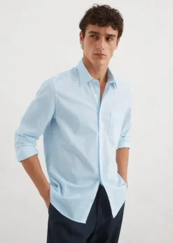 Hemd shaped mit feinem Allover-Print