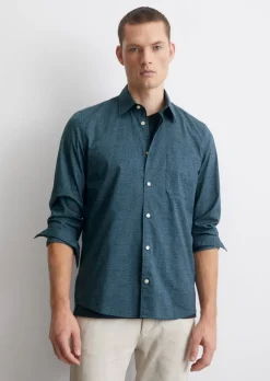 Hemd shaped mit feinem Allover-Print