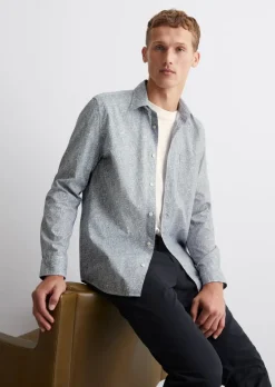 Hemd shaped mit feinem Allover-Print