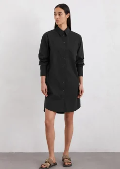 Hemdblusenkleid regular aus Popeline