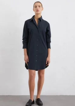 Hemdblusenkleid regular aus Popeline
