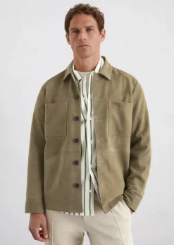 Hemdjacke regular aus softem Ziegenleder